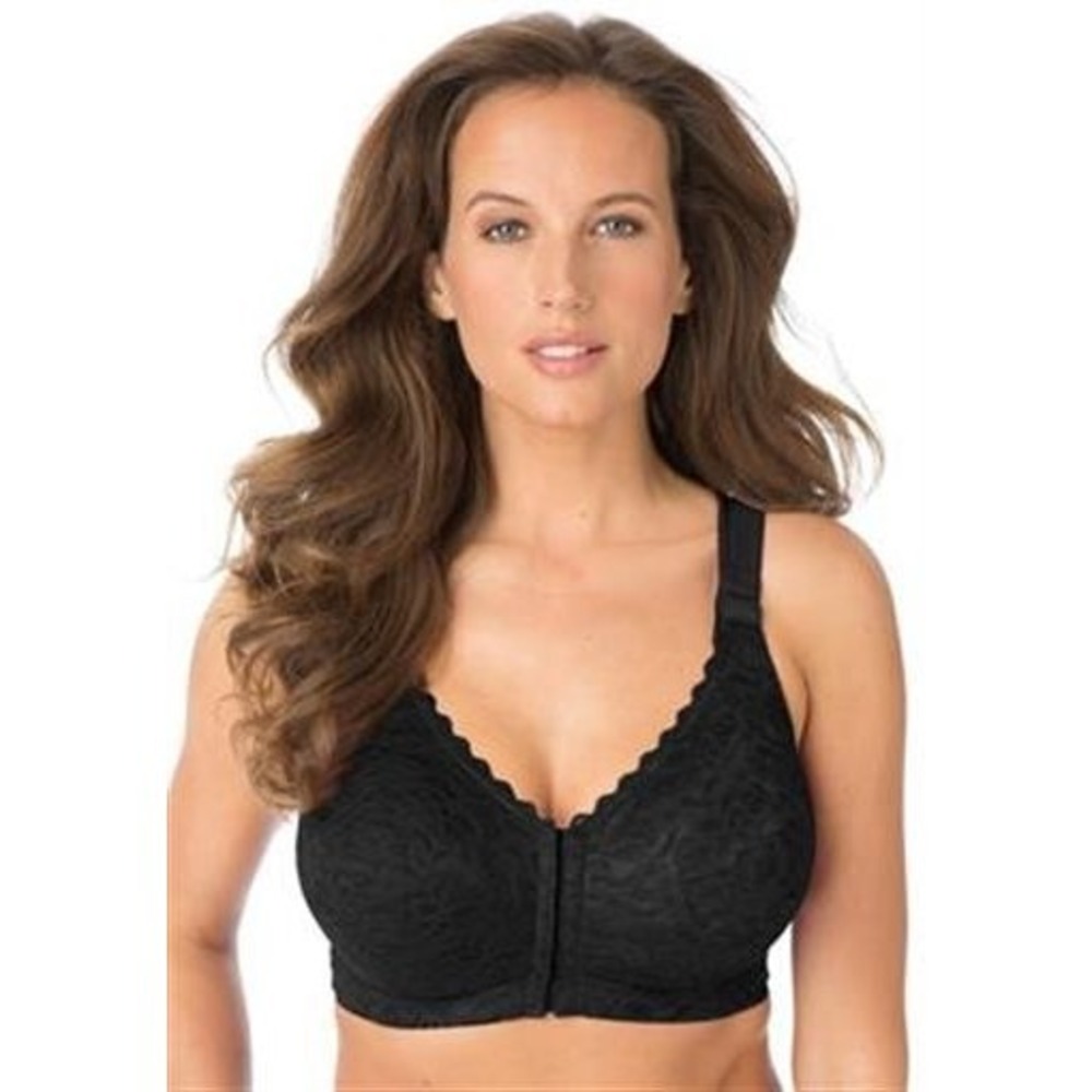 NWOT Plus Form Black Lace 38C Posture Support Soft Cup Bra 121254